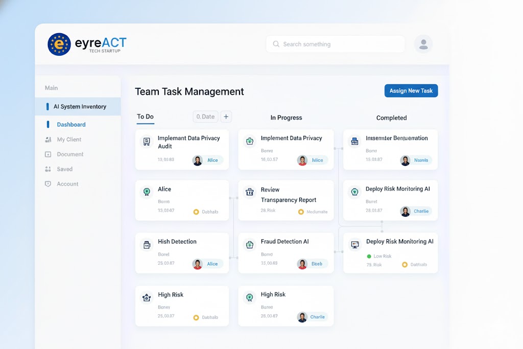 Team Task Management - Assign and track AI compliance work